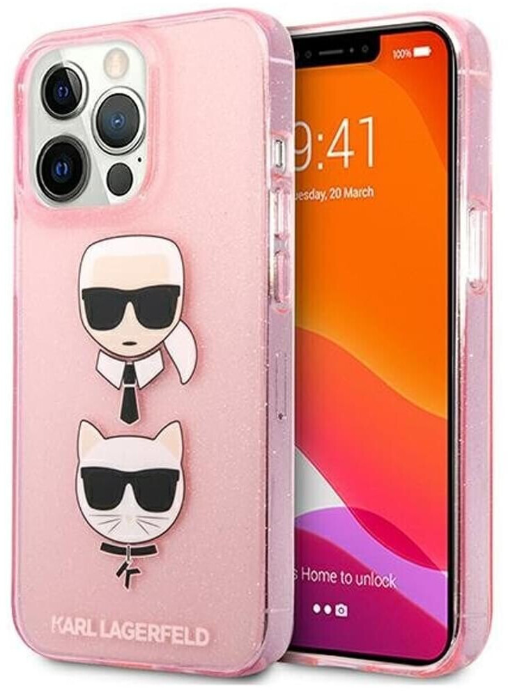 Karl Lagerfeld Karl`s & Choupette Head Collection (iPhone 13 Pro Max) Pink