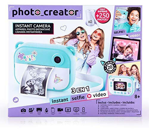 Canal Toys Instant Camera Bleu clair/Multicolore/Blanc