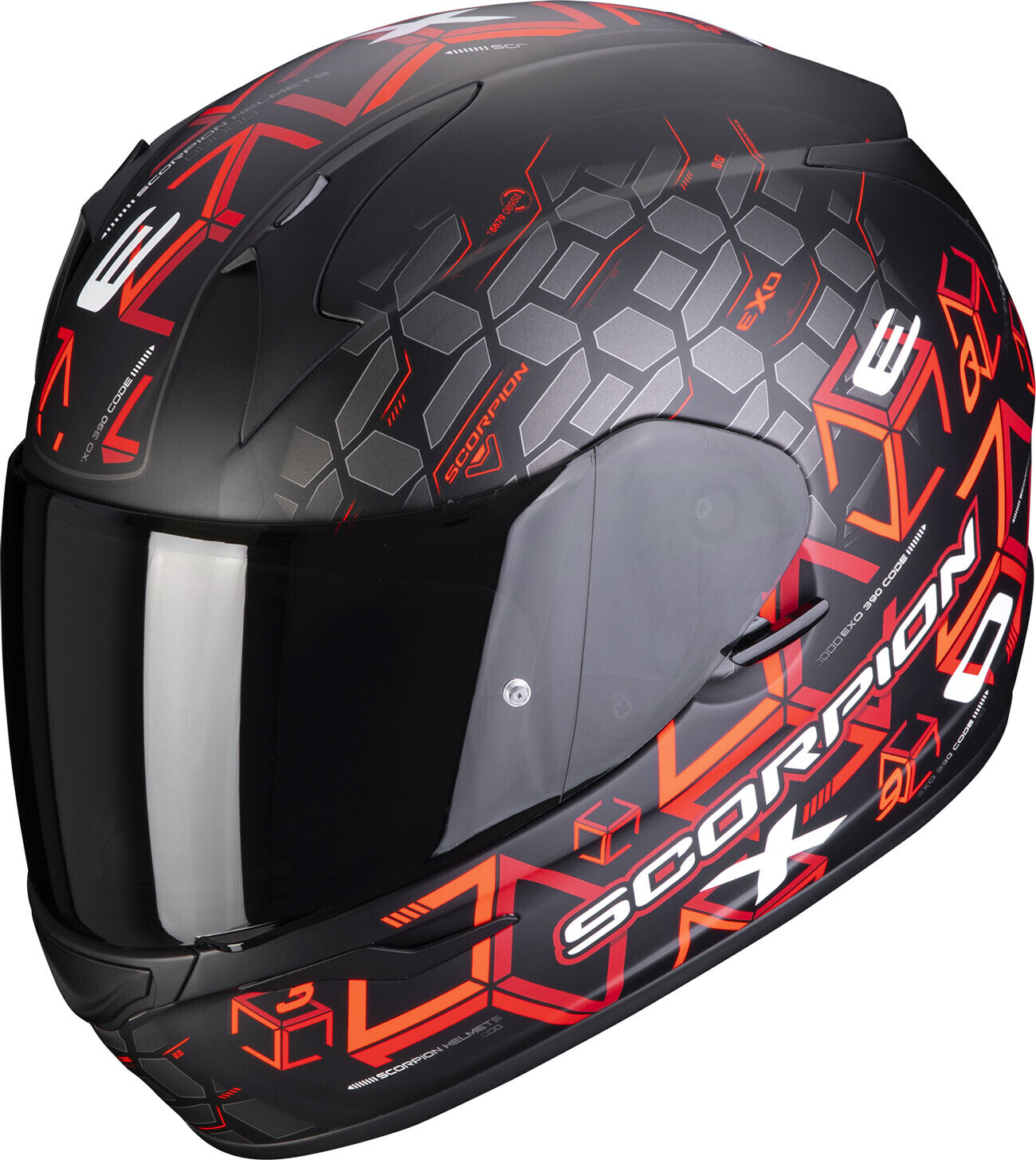 Scorpion Exo-390 Cube mat noir/rouge/orange