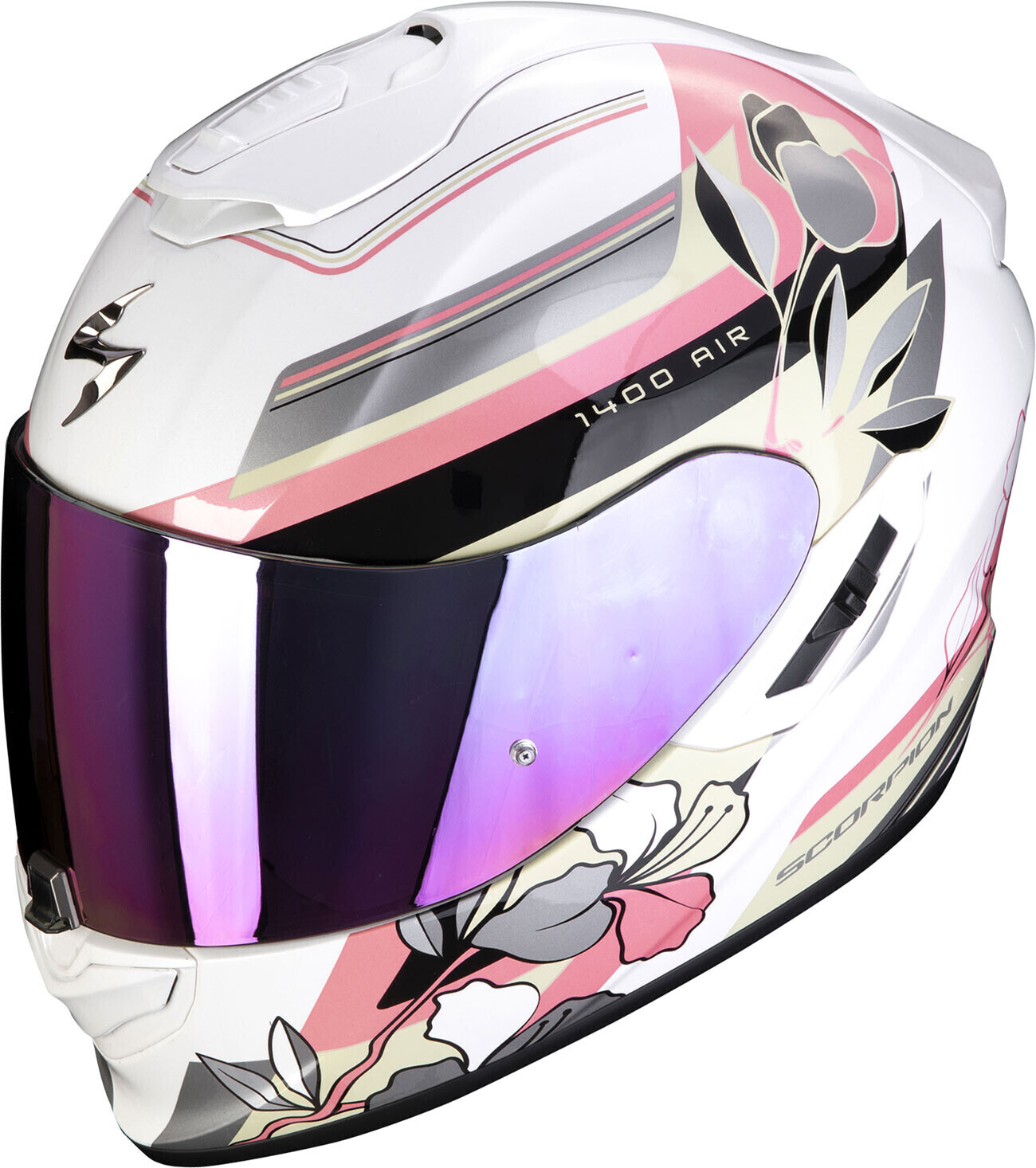 Scorpion Exo-1400 Carbon Air Gaia blanc/rose