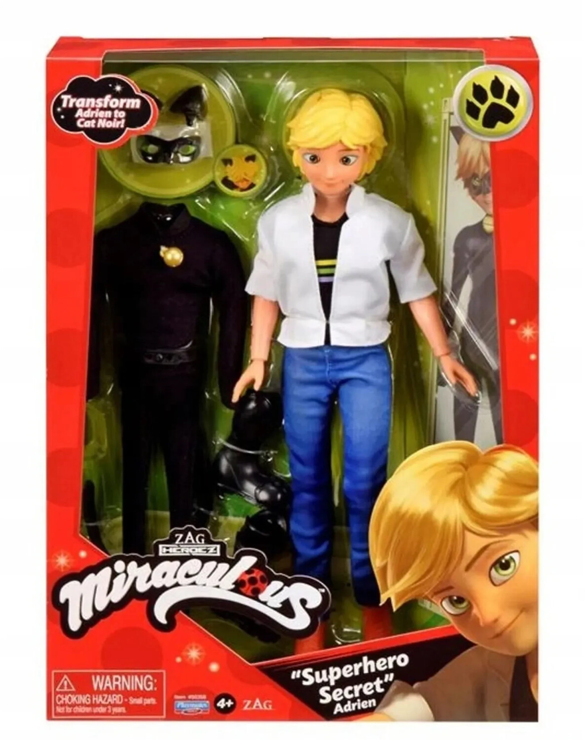 Bandai Miraculous Super Hero Secret Adrien and Black Cat Outfit 26 cm (50358)