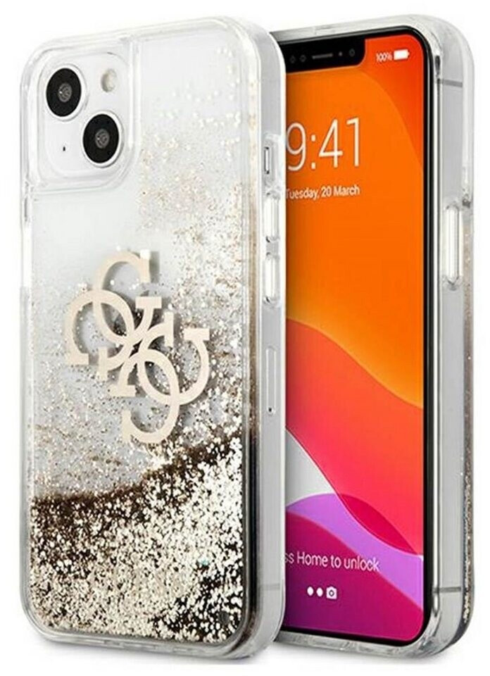 Guess 4G Big Liquid Glitter iPhone 13 Mini Golden