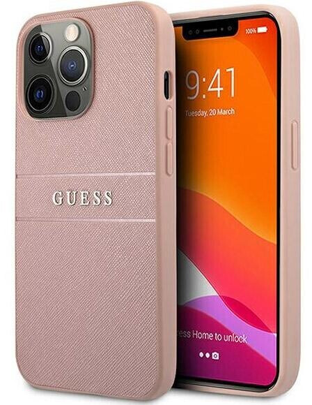 Guess Saffiano Strap iPhone 13 Pro Max Rosa