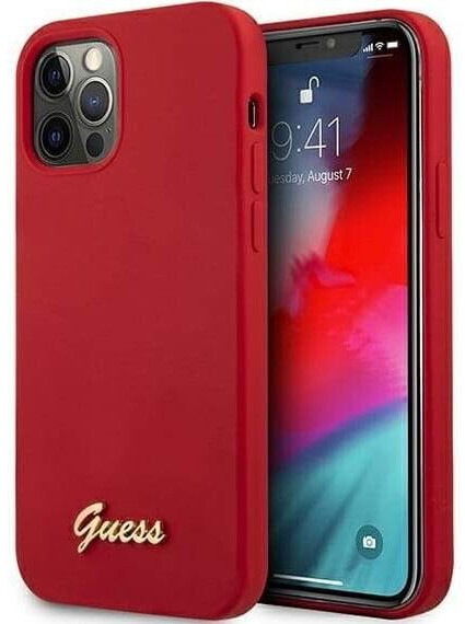 Guess Silicone Vintage iPhone 12 / 12 Pro Red
