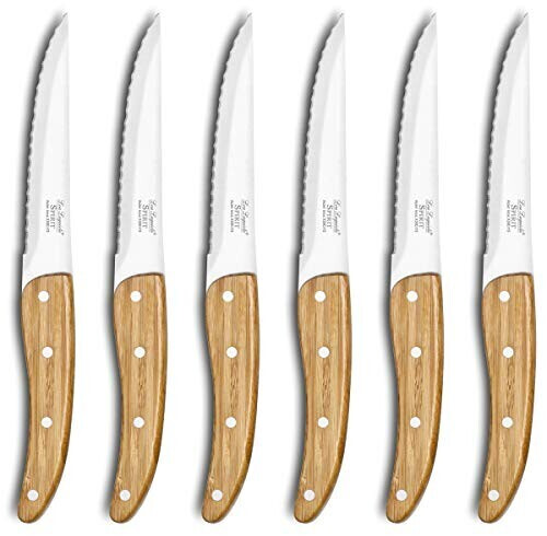 Amefa Set 6 couteaux steack lame dentée