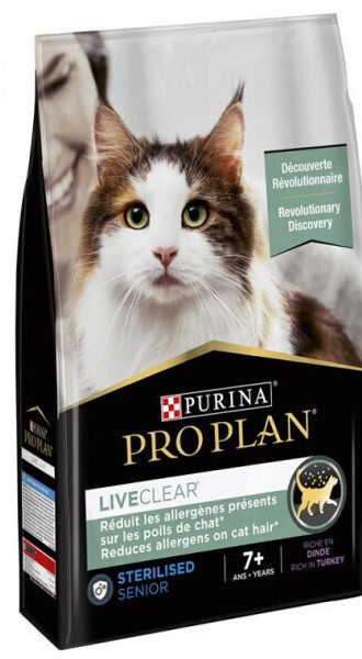 Purina Pro Plan Liveclear Sterilised Senior 7+ croquettes pour chat (1,4 kg)