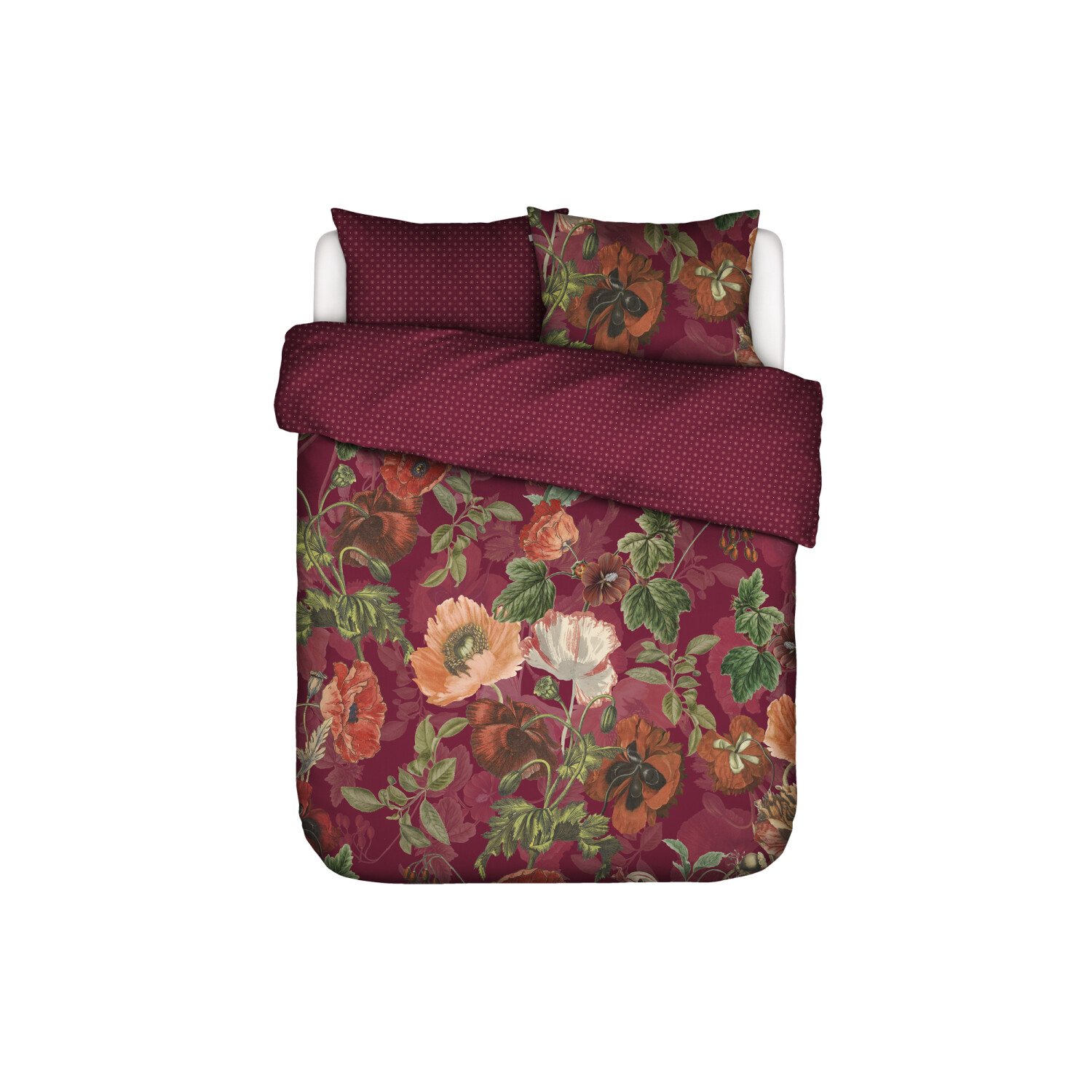 Essenza Esmee flowers 80x80 + 135x200cm cherry