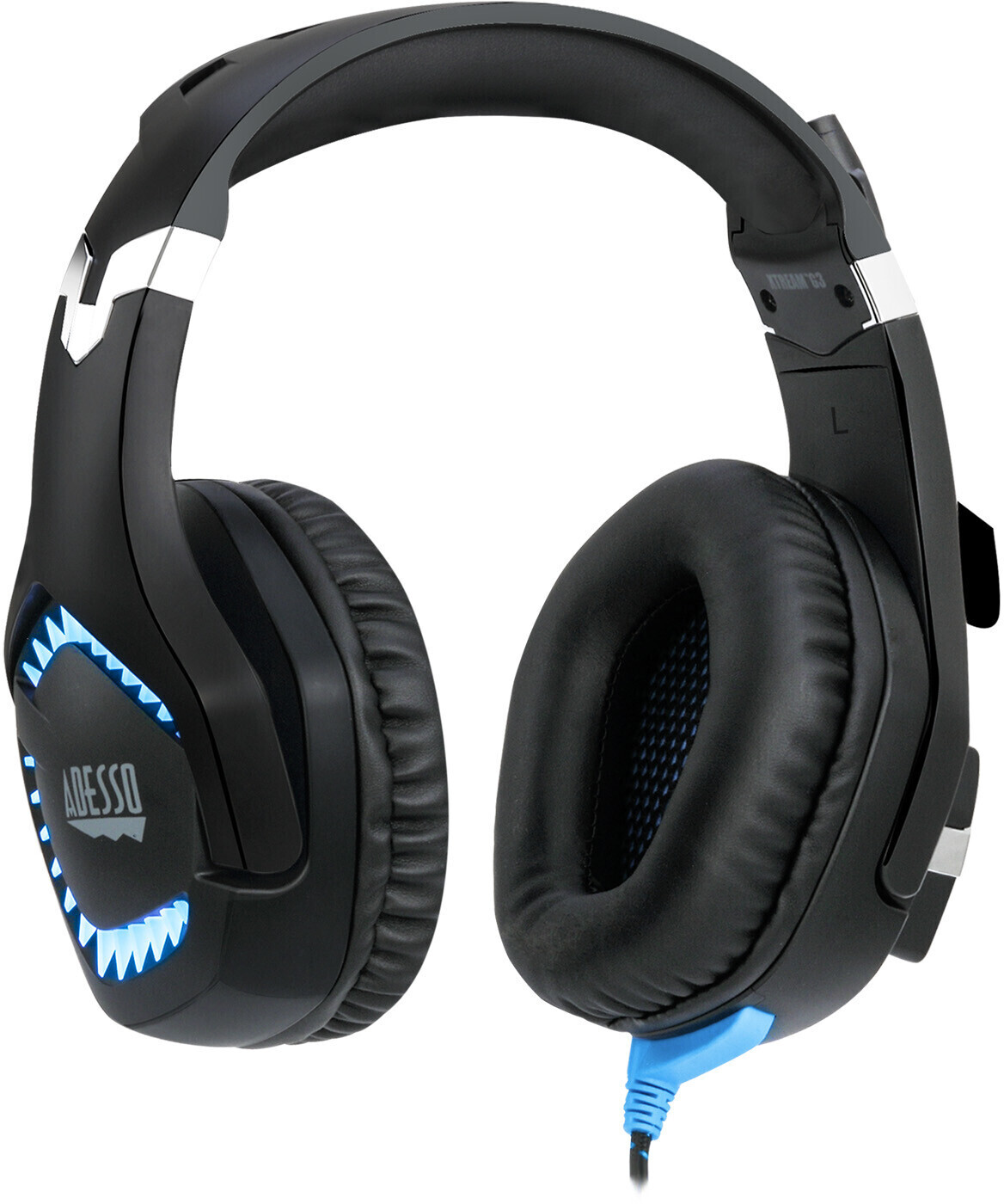 Adesso Virtual 7.1 Gaming Headphones with Mircrophone black blue