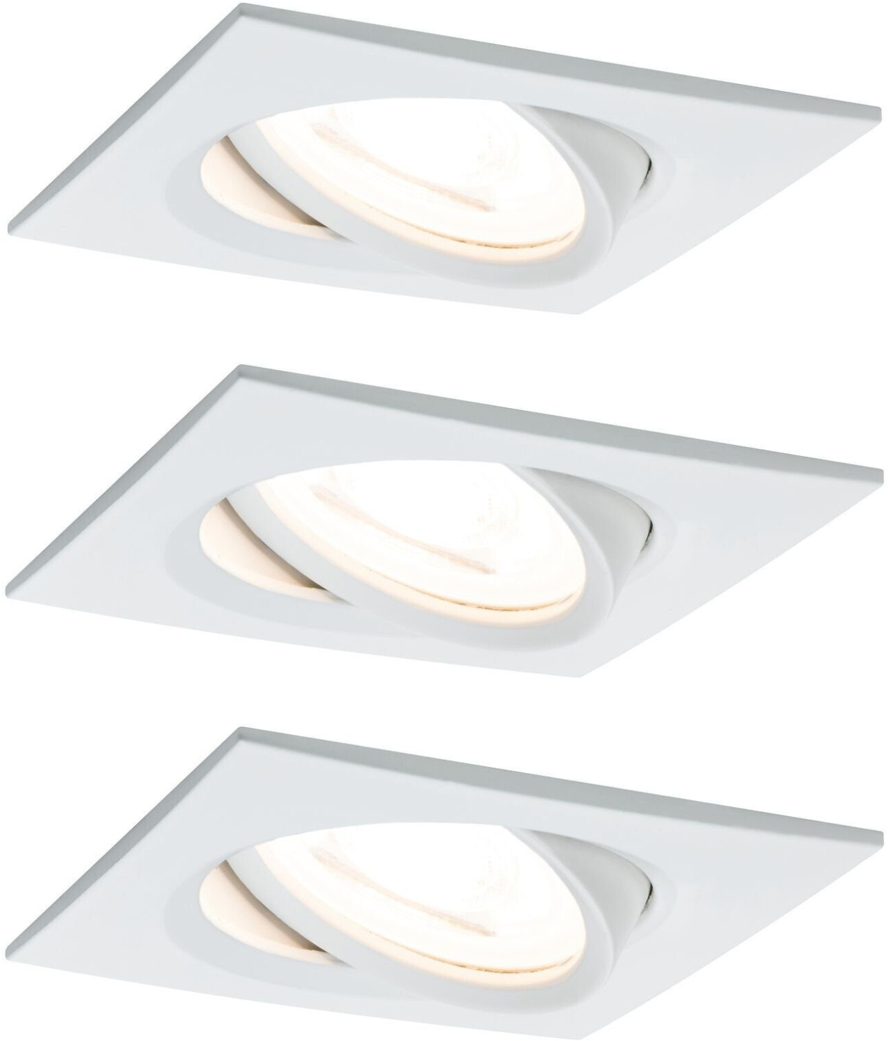 Paulmann LED Einbaustrahler Nova eckig 3x6,5W Weiß matt schwenkbar (93454)  ab 33,59 € | Preisvergleich bei