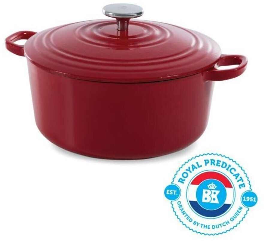 BK Cookware Bourgogne Cocotte en Fonte - Chili Red Ø28 cm