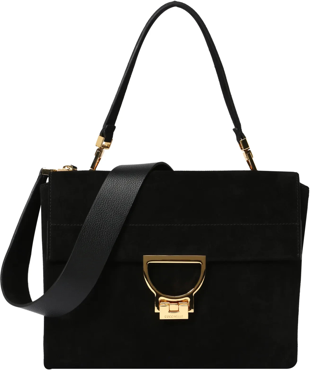 Coccinelle Arlettis Suede Handbag (E1ID6120601) black