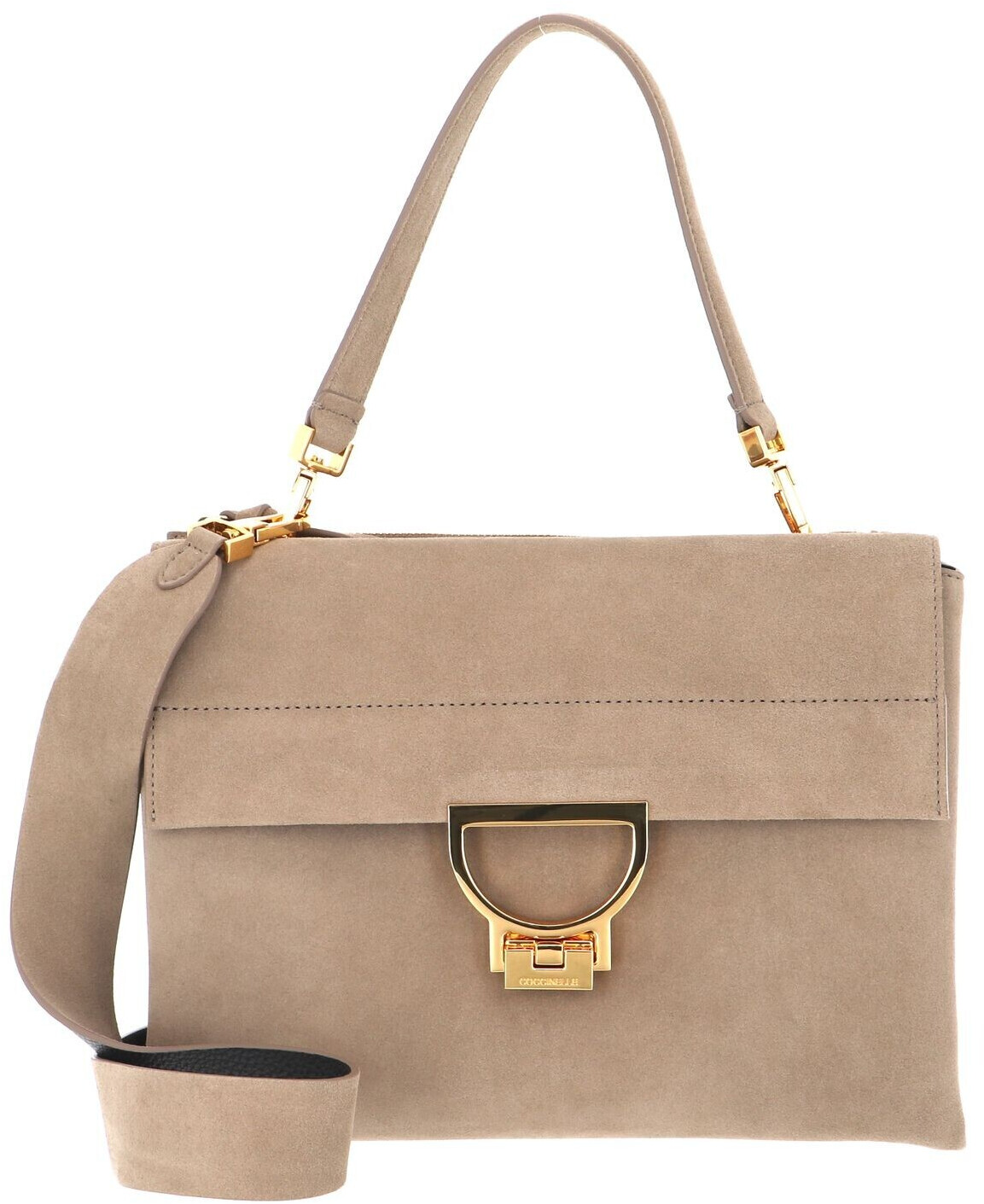 Coccinelle Arlettis Suede Handbag (E1ID6120601) taupe