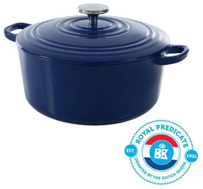 BK Cookware Bourgogne Cocotte en Fonte - Bleu Royal Ø24 cm