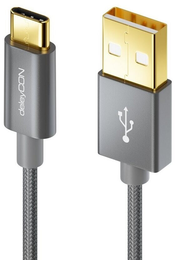 deleyCON USB-C Cable 2m Grey
