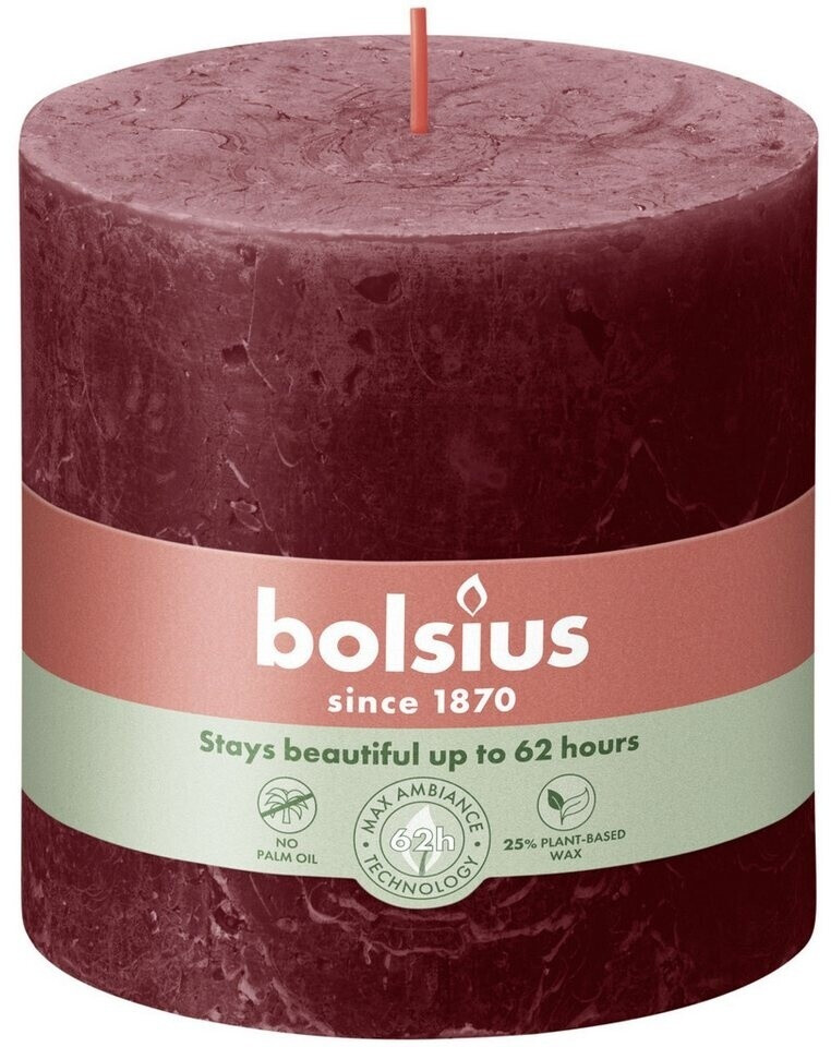 Bolsius Rustic 100/100mm velvet red