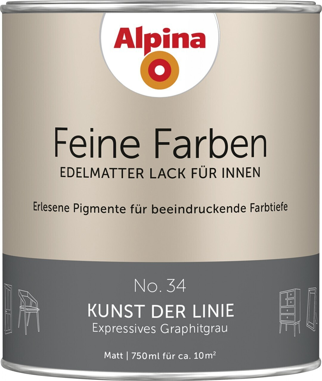 Alpina Feine Farben Lack No. 04 Zeit der Eisblumen blassgrau