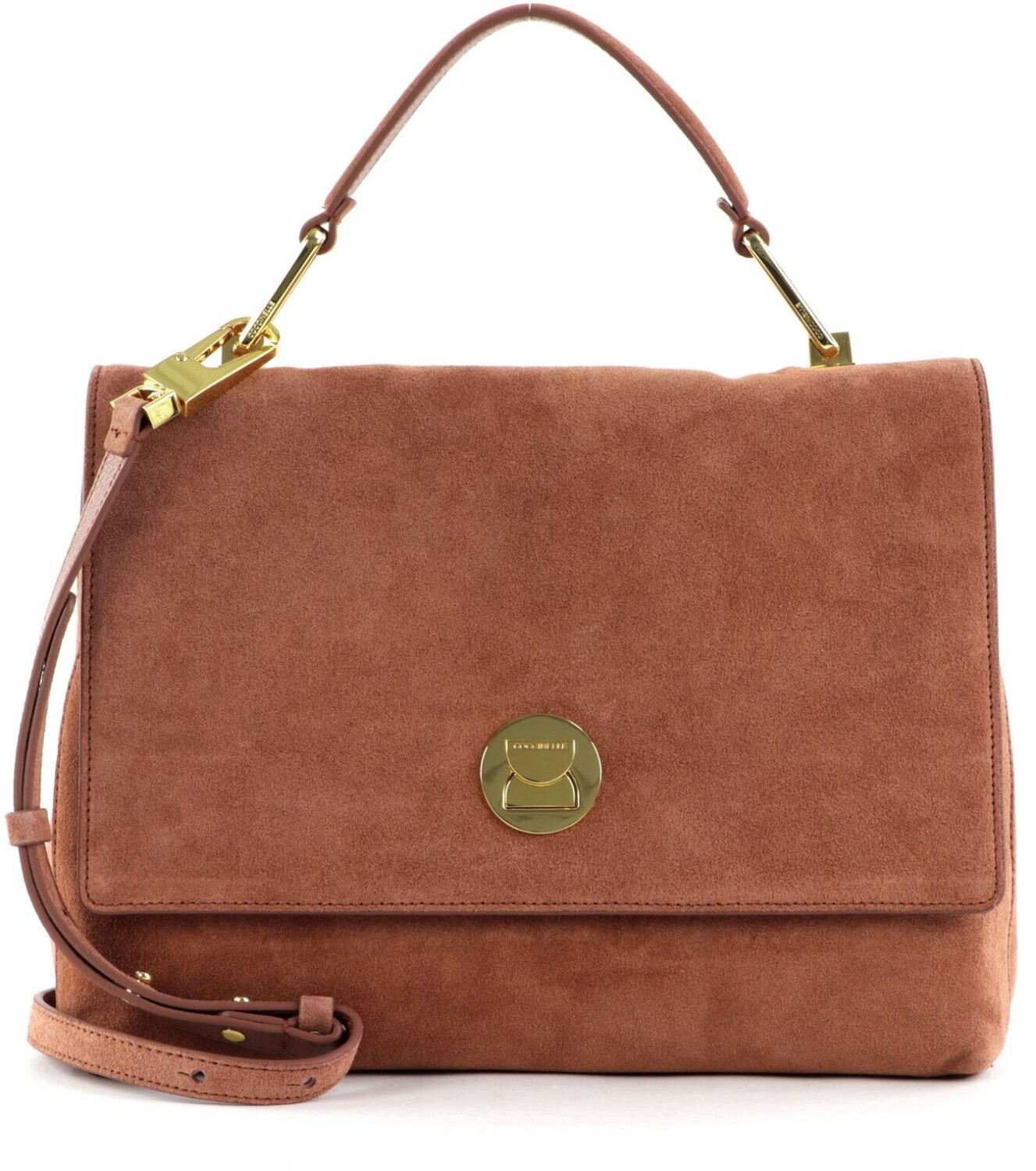 Coccinelle Liya Top Handle Medium Suede cinnamon