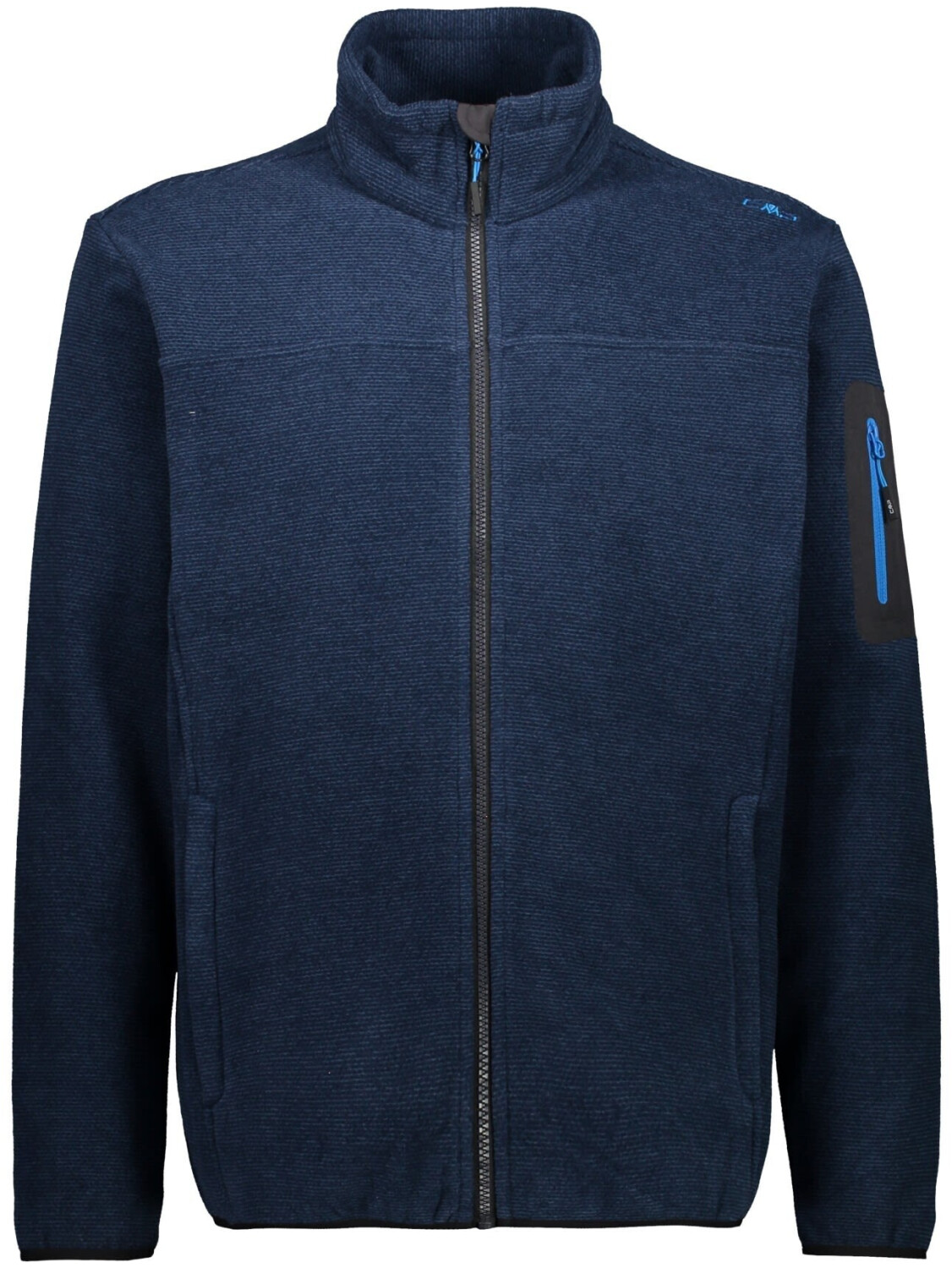 CMP Men's Fleece Jacquard-Knit-Tech Jacket (38H2237) blue ink