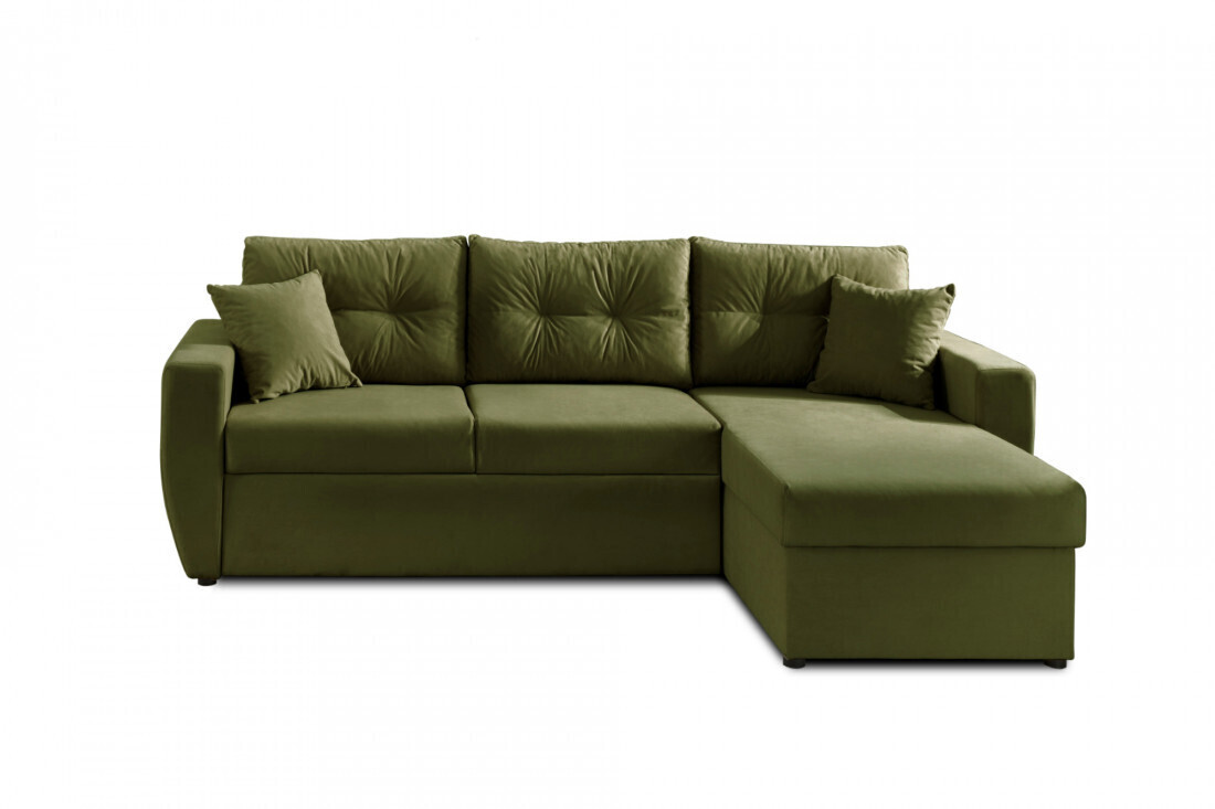 Best mobilier Canapé d'angle réversible Astoria vert olive