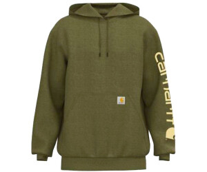 Buy Carhartt Midweight Hooded Logo Sweatshirt (K288) true olive heather  from £40.40 (Today) – Best Deals on