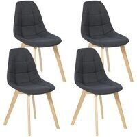 IDMarket Gaby gris (lot de 4)