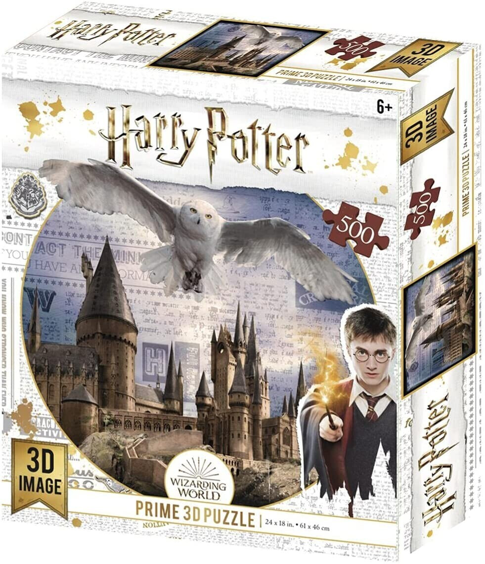 Photos - Jigsaw Puzzle / Mosaic Prime3D Prime 3D Prime 3D Harry Potter Hogwarts & Hedwig  (500 pcs)