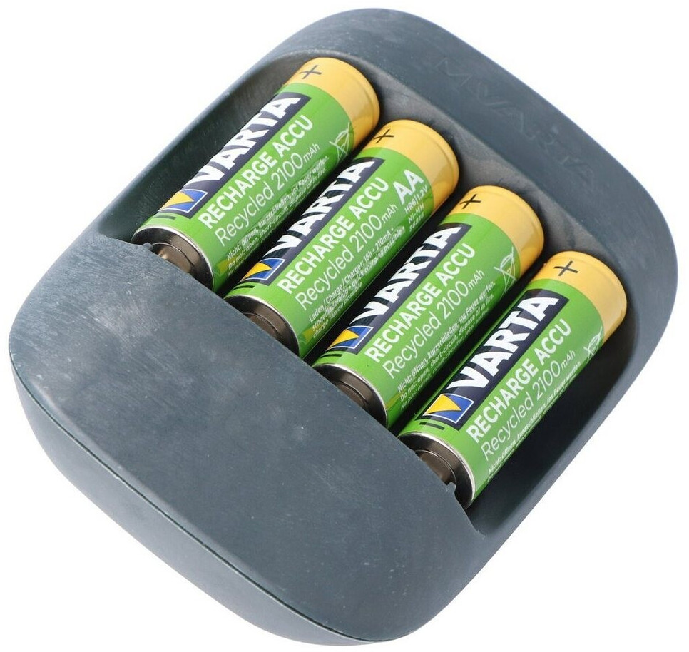 Chargeur ECO CHARGER – VARTA: avec 4 piles rechargeables AA (2100