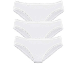 Sloggi Maxi Briefs Knickers 24/7 Cotton High Rise 3 Pack 96% Cotton Womens  Brief White at  Women's Clothing store