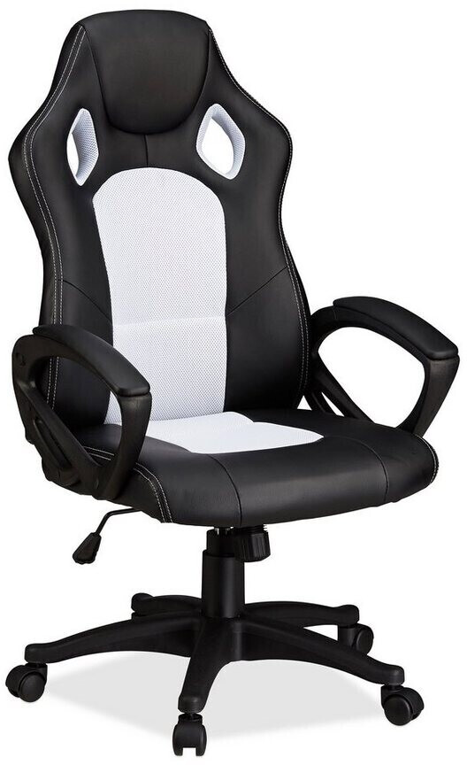 Relaxdays Chaise gamer XR9 Blanc