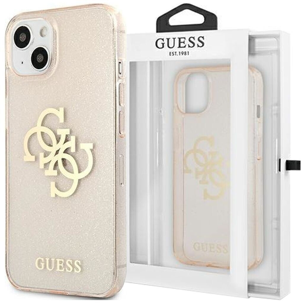 Guess TPU Big 4G Full Glitter Back Cover for Apple iPhone 13 mini Gold
