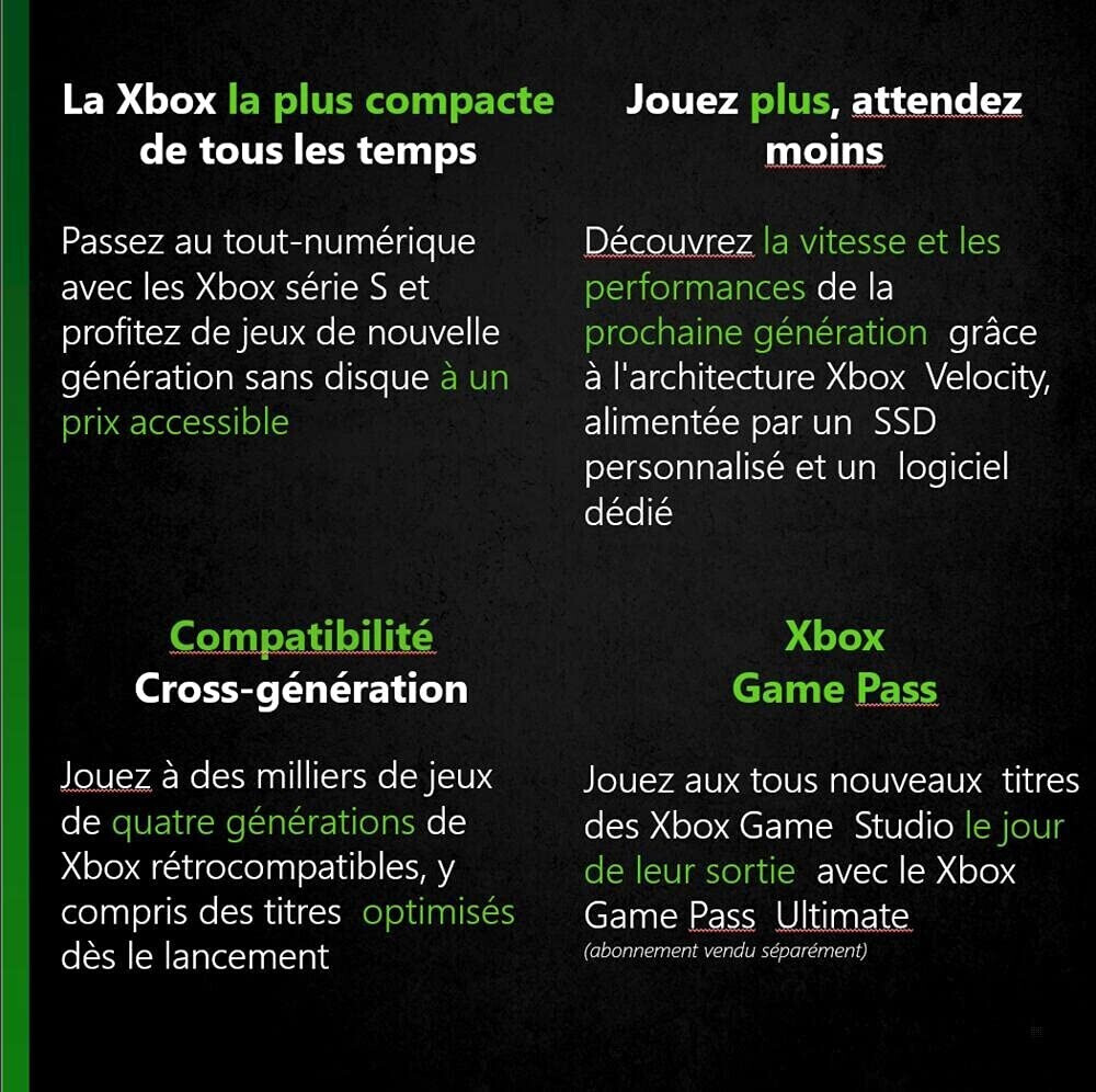 Console Xbox Series S - 512Go + Carte d'extension de stockage - BSA  DESTOCKAGE