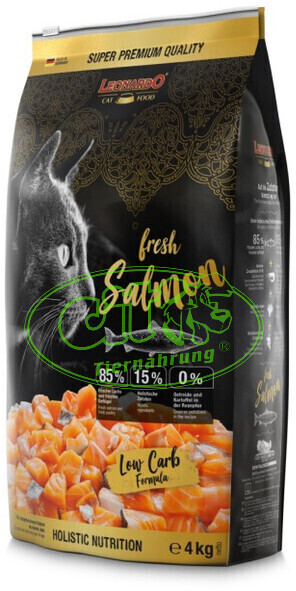 LEONARDO Cat Food Cat Fresh Salmon Dry Food 4kg