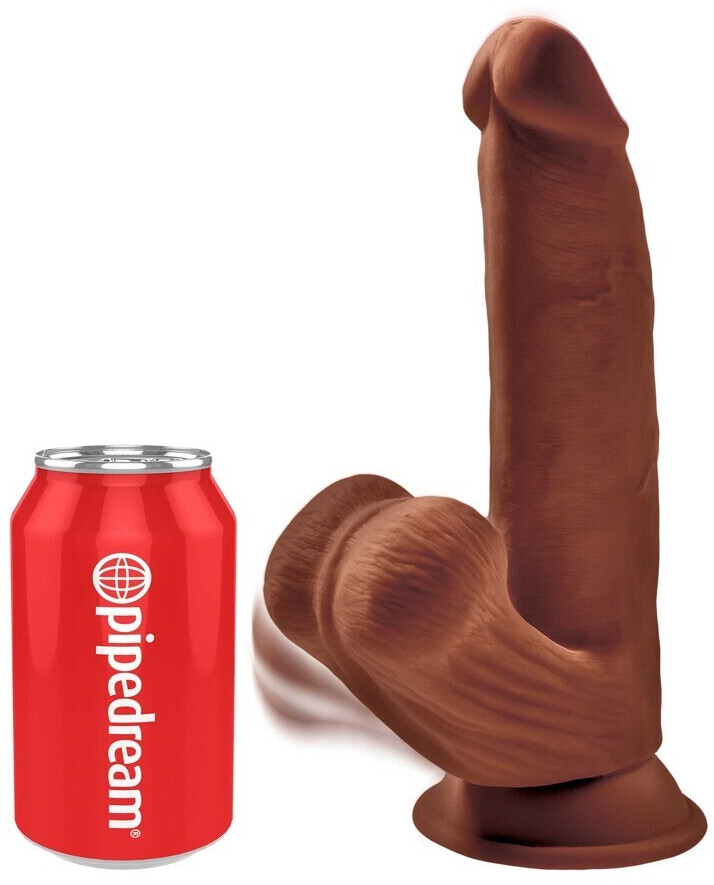 Pipedream King Cock Plus 8 Triple Density Cock with Swinging Balls brown