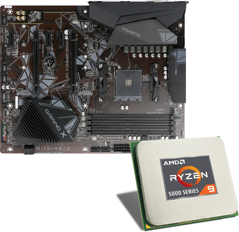 CSL Ryzen 9 5900X / B550 Phantom Gaming Mainboard Bundle ab