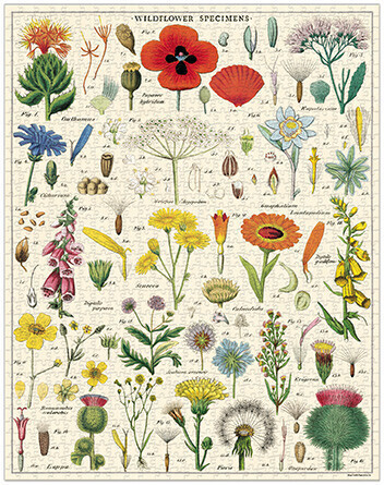 Cavallini Vintage Wild Flowers Puzzle 55x70cm 1000 pcs