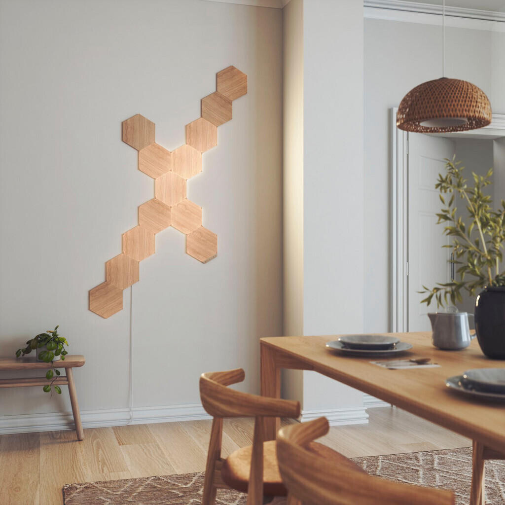 Nanoleaf Elements Hexagons Wood Look Starter Kit 13 Panele  (NL52-K-3002HB-13PK) ab 298,97 € | Preisvergleich bei