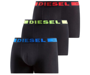 Diesel Men's 3 Pack - Boxer Trunk Kory Cotton Stretch, Black/Black