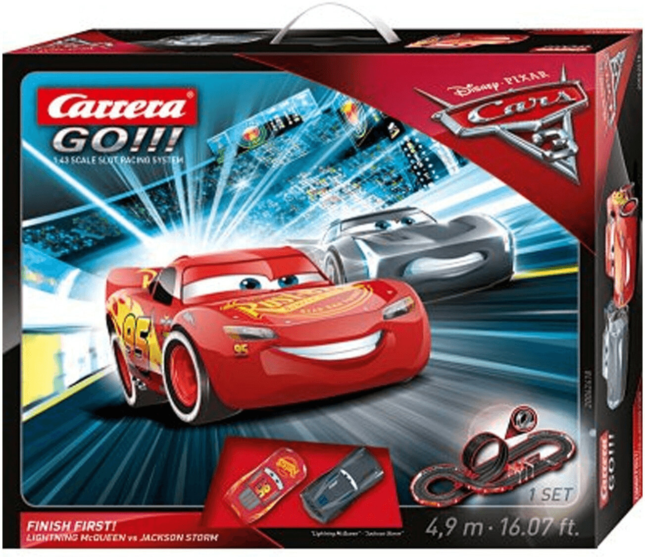 Carrera Go Cars World Grand Prix 7.30 m circuit électrique quenns voiture  Disney