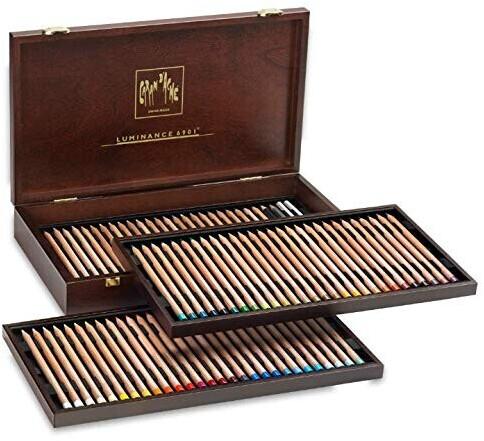 Caran d'Ache Wooden case 80 colors LUMINANCE (6901)