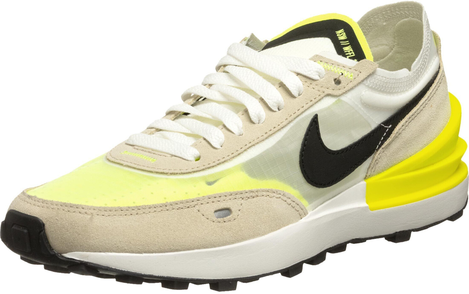 nike waffle one black volt
