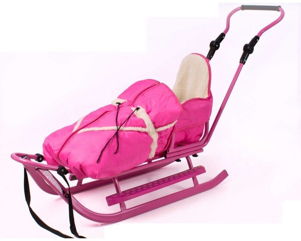 Adbor Metal Baby Sledge pink