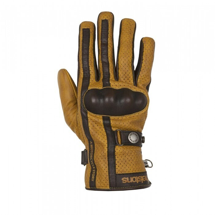 Photos - Motorcycle Gloves Helstons Helston's Helston's Eagle Gloves Gold Brown/Black 