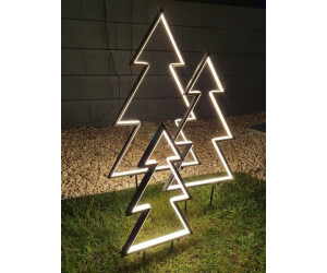 Starmax LED-Gartenstecker Tanne 25x50cm 153 € Preisvergleich bei ab warmweiß LED 33,86 schwarz 