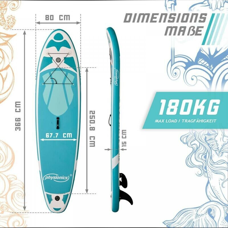 Physionics SUP Board 12 (5341) light blue