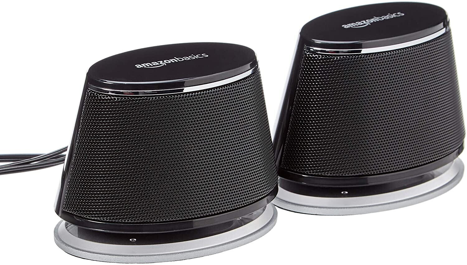 AmazonBasics USB-Powered Computer Speakers with Dynamic Sound (Black)