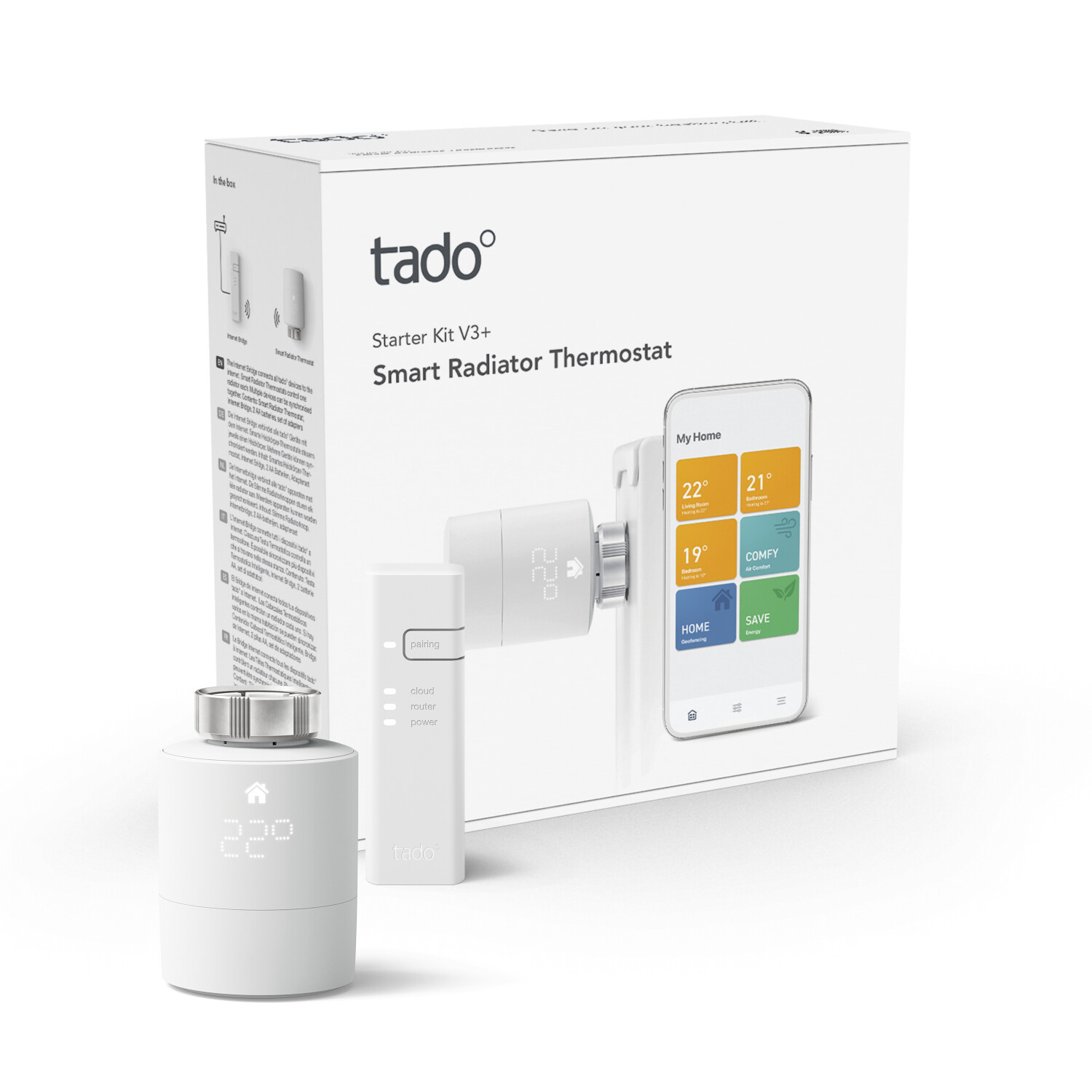 tado° Thermostat intelligent Kit de démarrage V3+ (Montage universel)
