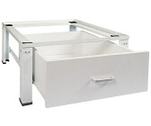 Meliconi Base Space 30 cm Erhöhung für Waschmaschine/Trockner oder andere Haushaltsgeräte mit herausnehmbarem Korb weiß 