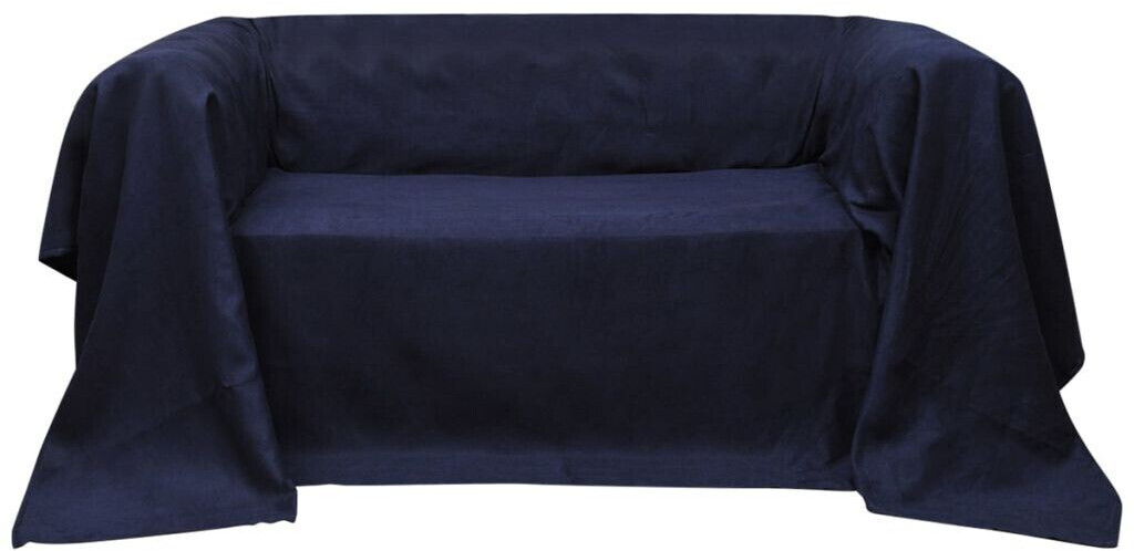 vidaXL Jeté de canapé 210 x 280 cm bleu marine