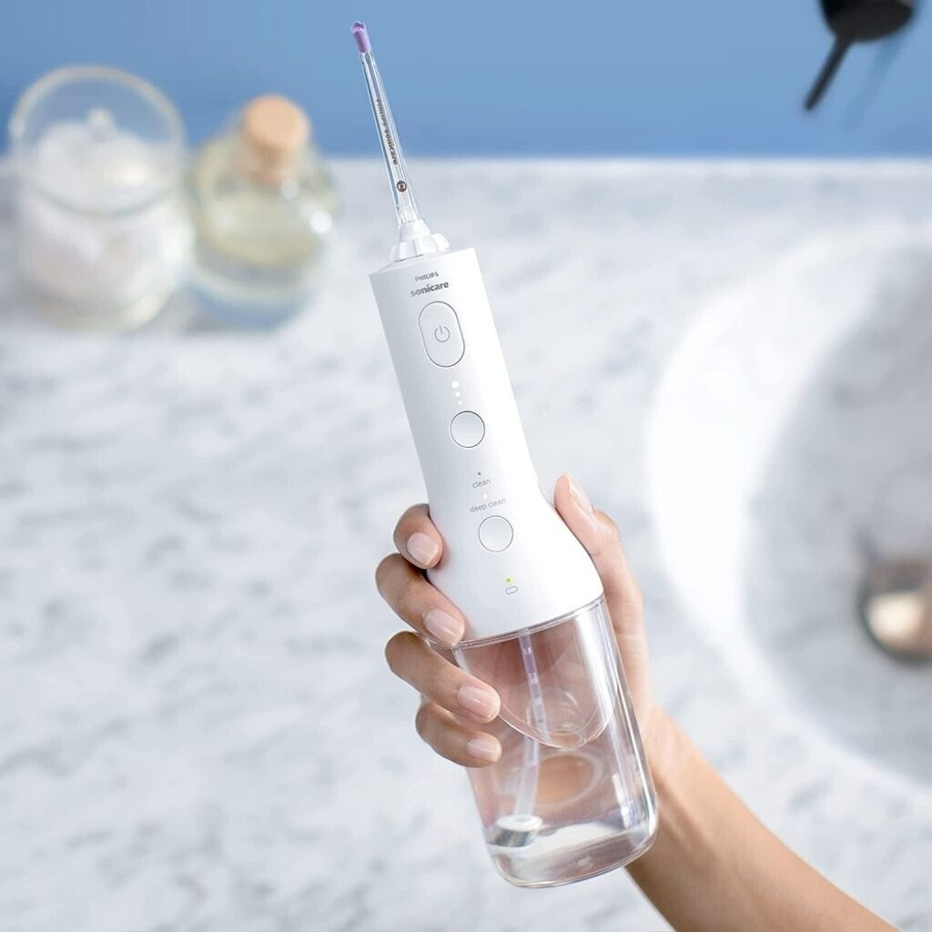 Philips Sonicare Cordless Power Flosser 3000 - Idropulsore orale senza  filo, per la cura di denti e gengive, colore bianco (modello HX3806/31) :  : Salute e cura della persona