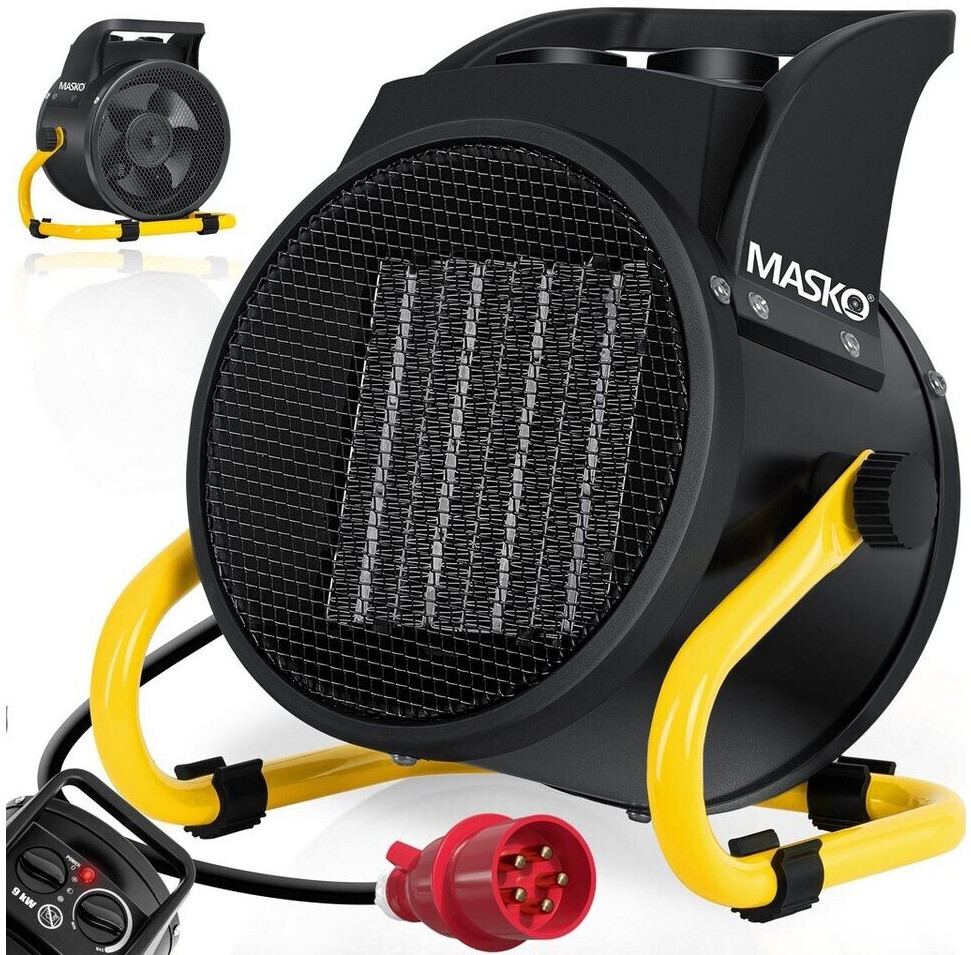 Masko Fan Heater 9000W 400V Yellow/Black